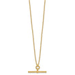 14K Polished Bar w/1.5in ext. Necklace