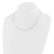 14K Polished 6 Bar Stations 16in with 1.5in ext Necklace