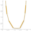 14K Polished 6 Bar Stations 16in with 1.5in ext Necklace