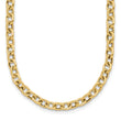 14K Polished and Textured Link Necklace