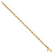 14K Polished and Textured Link Bracelet