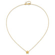 14K Polished Hollow Star Pendant w/1in. ext. Necklace