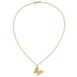 14k Textured and Polished Butterfly 18in Necklace