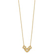 14k Polished FWC Pearl Flower 16in w/2in ext. Necklace