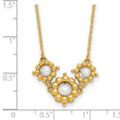 14k Polished FWC Pearl Flower 16in With 2 Inch Extention. Necklace - Birthstone Company