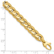 14K Polished and Textured Fancy Curb Men's Bracelet