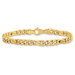 14K Polished Fancy Figaro Link Bracelet