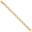 14K Polished Fancy Link w/1in ext. Bracelet