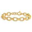 14K Polished Fancy Link w/1in ext. Bracelet