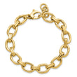14K Polished Fancy Link w/1in ext. Bracelet
