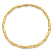 14K Polished Diamond-cut Fancy Link Reversible Bracelet