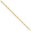 14K Polished Diamond-cut Fancy Link Reversible Bracelet
