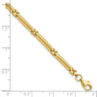 14K Polished and Textured Fancy Link Bracelet