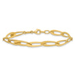 14K Polished Fancy Link w/.25in ext. Bracelet