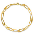 14K Polished Fancy Link w/.25in ext. Bracelet