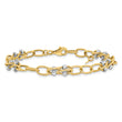 14K Two-tone Polished Fancy Link Bracelet