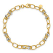 14K Two-tone Polished Fancy Link Bracelet