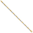 14k Two-tone Polished Fancy Rectangular Link Bracelet
