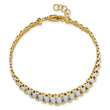 14K Two-tone Polished / Diamond-cut w/.5in ext. Bracelet