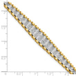 14K Two-tone Polished / Diamond-cut w/.5in ext. Bracelet