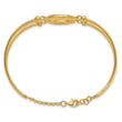 14K Polished Circle w/Clasp Bangle Bracelet