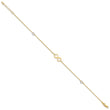 14K Two-tone Polished Infinity Open Heart 9in Plus 1in ext. Anklet