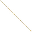 14K Polished and Diamond-cut Fancy 9in Plus 1in ext. Anklet
