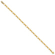 14K Polished Fancy Link with .5in ext. Bracelet