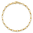 14K Polished Fancy Link with .5in ext. Bracelet