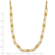 14K Polished and Diamond-cut Fancy Link Necklace