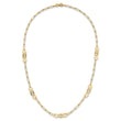 14K Polished and Textured Fancy Link Necklace