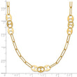 14K Polished and Textured Fancy Link Necklace