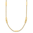 14K Polished Fancy Link with 2in ext. Necklace