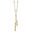 14K Two-tone Polished/Satin/Dia-cut Fancy with 2in ext. Necklace