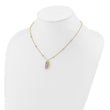 14K Two-tone Polished and Dia-cut Fancy with 2in ext. Necklace