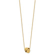 14K Polished and Diamond-cut Fancy Knot with 2in ext. Necklace