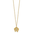14K Polished and Textured Fancy with 2in ext. Necklace - Birthstone Company