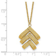 14K Polished and Textured Fancy with 2in ext. Necklace