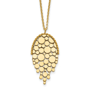 14K Polished Fancy with 2in ext. Necklace