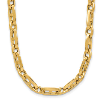 14K Polished Fancy Link Necklace