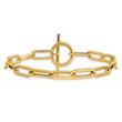 14K Polished Fancy Link Toggle Clasp Bracelet