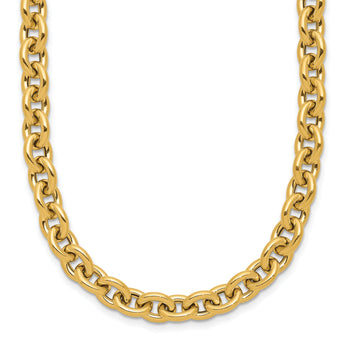 14K Polished Fancy Link Necklace