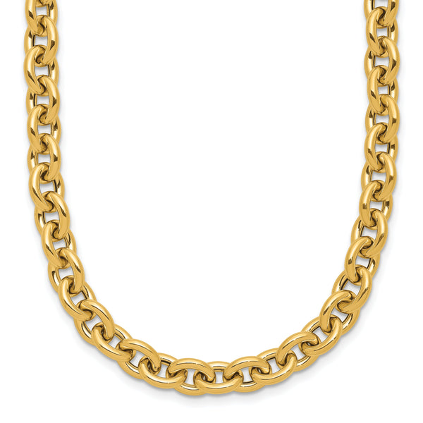 14K Polished Fancy Link Necklace