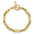 14K Polished Fancy Link Toggle Clasp Bracelet