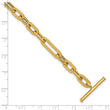 14K Polished Fancy Link Toggle Clasp Bracelet
