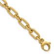 14K Polished & Textured Fancy Link Bracelet