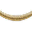 14K Polished Woven Graduated Dome Necklace