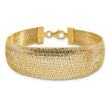 14K Polished Woven Graduated Dome Bracelet