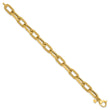 14K Polished and Textured Fancy Link Bracelet