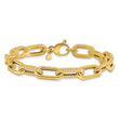 14K Polished and Textured Fancy Link Bracelet